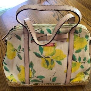 KATE SPADE Capri Espadrille Painterly LEMON Maise Handbag Purse Satchel Crossbdy